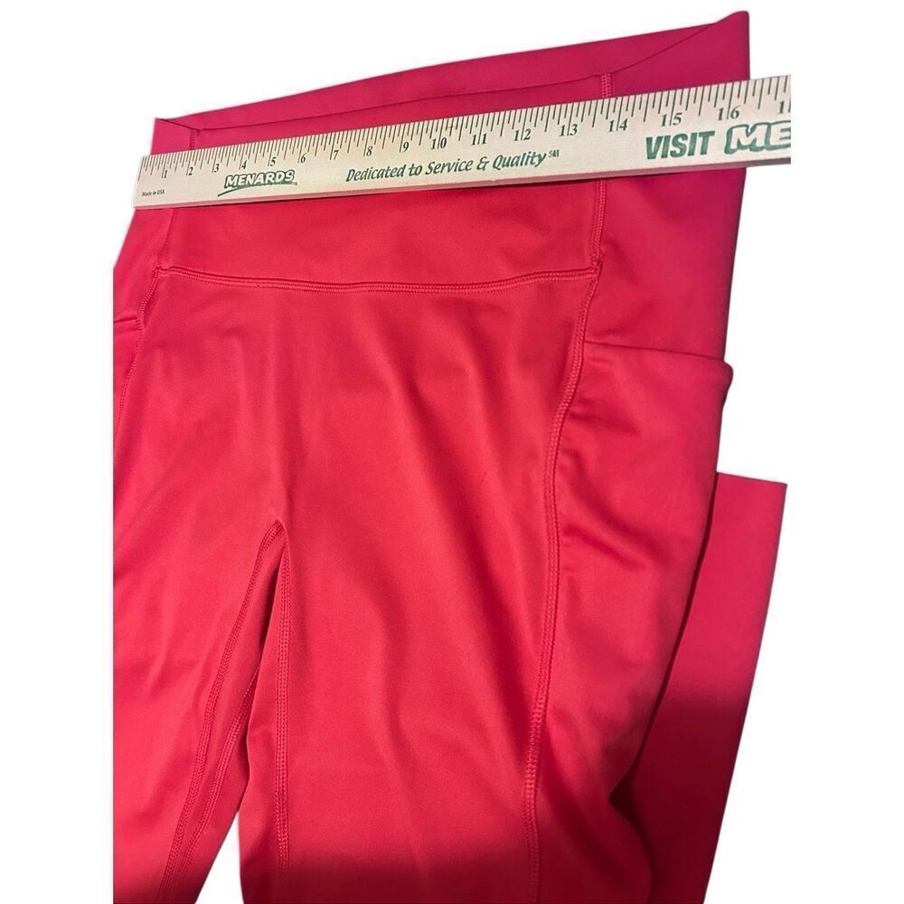 All in Motion Leggings Size XL Red Dual Pockets 7/8 Yoga Pants - Picture 6 of 8